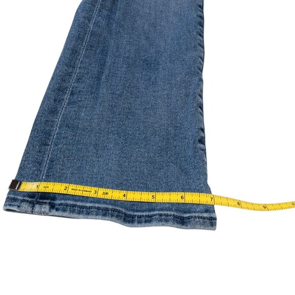 Mother The Insider Flood Jeans Size 25 Playing Rough Wash Blue Denim Made In USA - Picture 10 of 12